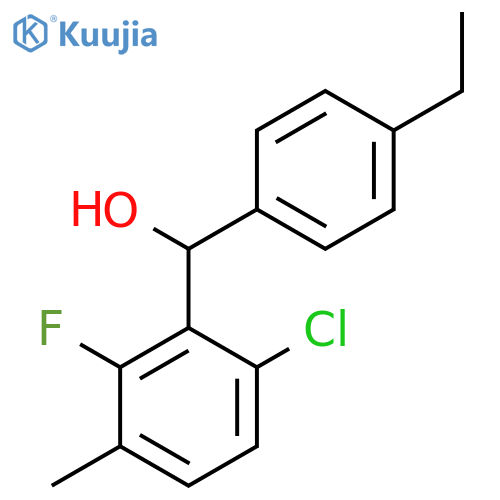 (6-Chloro-2-fluoro-3-methylphenyl)(4-ethylphenyl)methanol structure