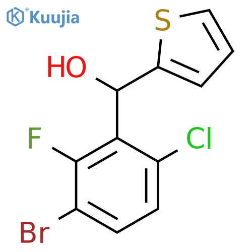 (3-Bromo-6-chloro-2-fluorophenyl)(thiophen-2-yl)methanol structure