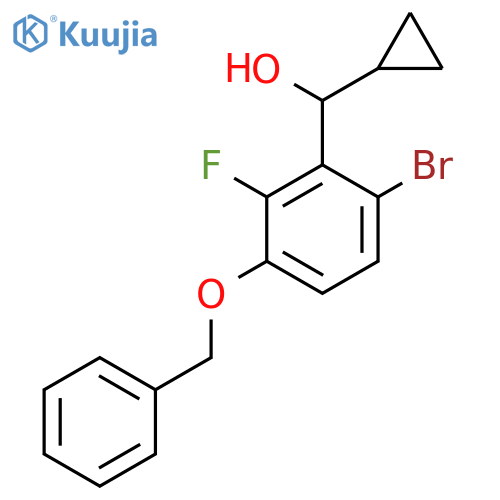 (3-(BenZyloxy)-6-bromo-2-fluorophenyl)(cyclopropyl)methanol structure