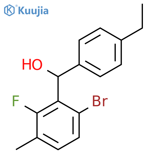 (6-Bromo-2-fluoro-3-methylphenyl)(4-ethylphenyl)methanol structure