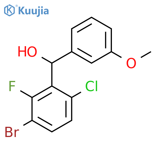 (3-Bromo-6-chloro-2-fluorophenyl)(3-methoxyphenyl)methanol structure