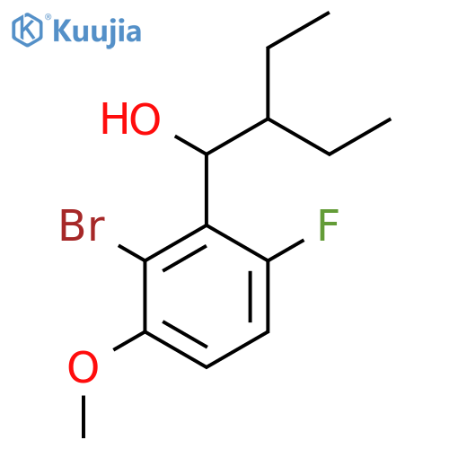 1-(2-Bromo-6-fluoro-3-methoxyphenyl)-2-ethylbutan-1-ol structure