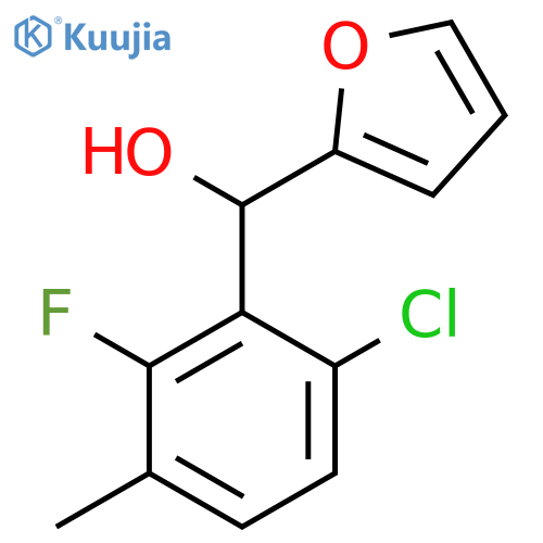 (6-Chloro-2-fluoro-3-methylphenyl)(furan-2-yl)methanol structure