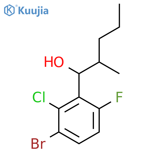 1-(3-Bromo-2-chloro-6-fluorophenyl)-2-methylpentan-1-ol structure