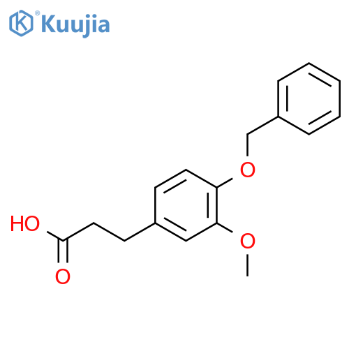 Benzenepropanoic acid, 3-methoxy-4-(phenylmethoxy)- structure
