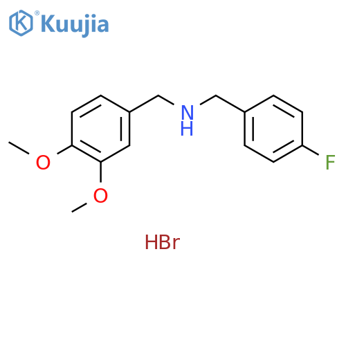 (3,4-dimethoxybenzyl)(4-fluorobenzyl)amine hydrobromide structure