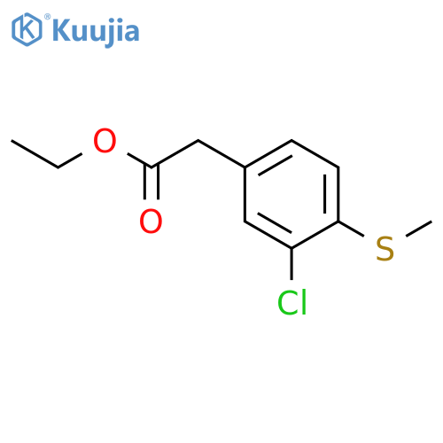 ethyl 2-3-chloro-4-(methylsulfanyl)phenylacetate structure