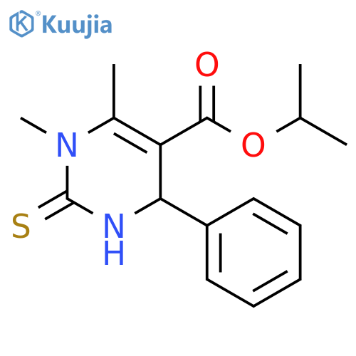 propan-2-yl 1,6-dimethyl-4-phenyl-2-sulfanylidene-1,2,3,4-tetrahydropyrimidine-5-carboxylate structure