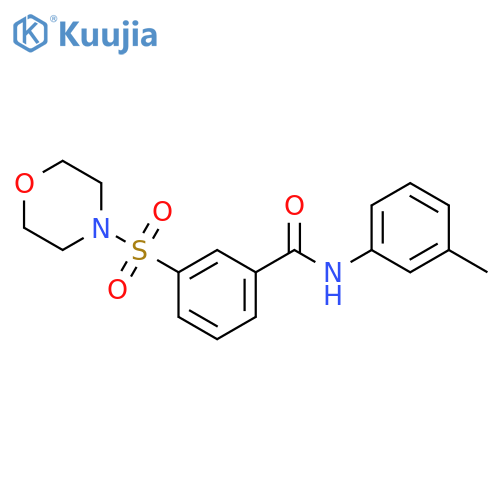 N-(3-methylphenyl)-3-(morpholine-4-sulfonyl)benzamide structure