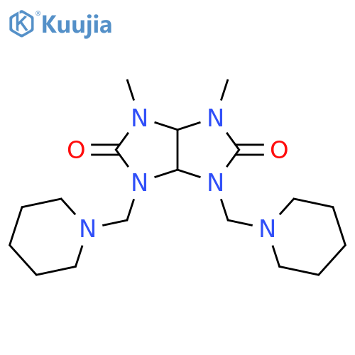 1,6-dimethyl-3,4-bis(piperidin-1-ylmethyl)tetrahydroimidazo[4,5-d]imidazole-2,5(1H,3H)-dione structure