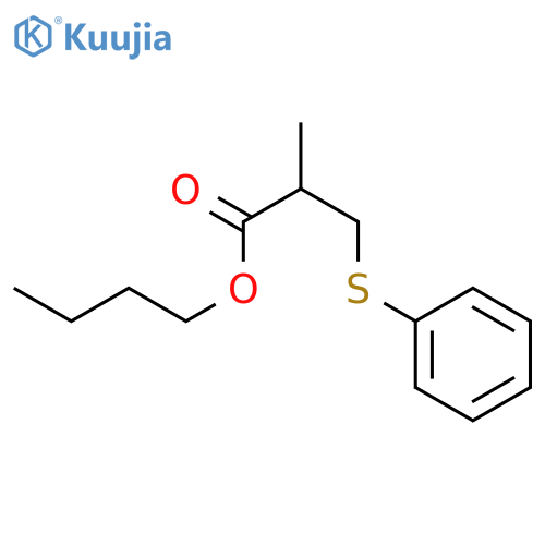 Propanoic acid, 2-methyl-3-(phenylthio)-, butyl ester structure