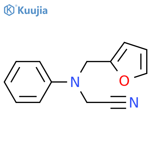 2-[(Furan-2-ylmethyl)(phenyl)amino]acetonitrile structure