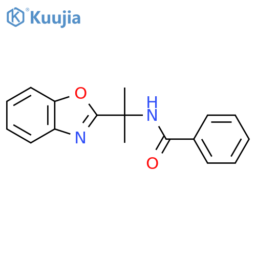 N-[2-(1,3-benzoxazol-2-yl)propan-2-yl]benzamide structure