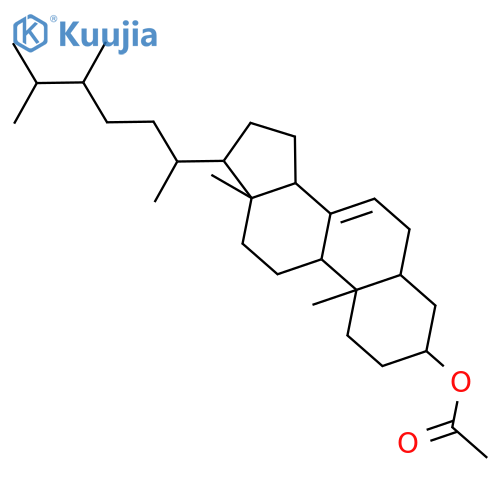 3beta-acetoxy-(5alpha)-ergost-7-ene structure