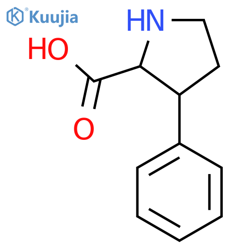 3-Phenylpyrrolidine-2-carboxylic acid structure