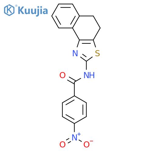 N-{4H,5H-naphtho1,2-d1,3thiazol-2-yl}-4-nitrobenzamide structure