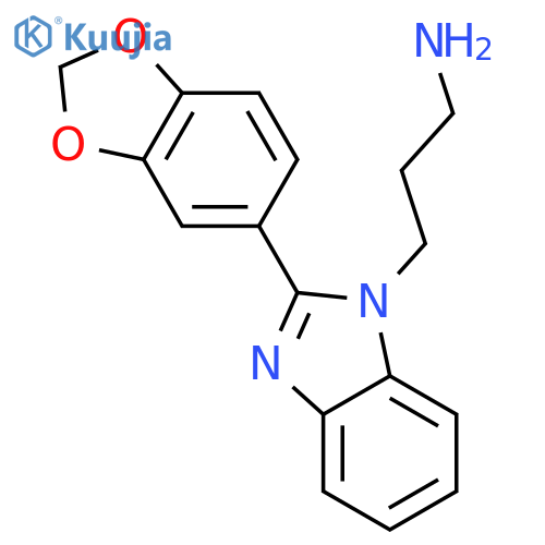 1H-Benzimidazole-1-propanamine, 2-(1,3-benzodioxol-5-yl)- structure