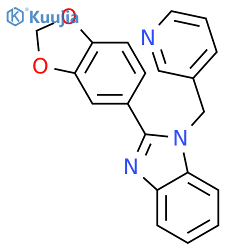 1H-Benzimidazole, 2-(1,3-benzodioxol-5-yl)-1-(3-pyridinylmethyl)- structure