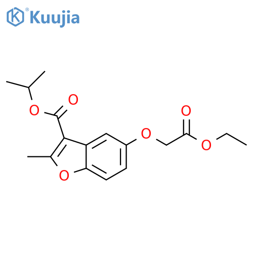 propan-2-yl 5-(2-ethoxy-2-oxoethoxy)-2-methyl-1-benzofuran-3-carboxylate structure