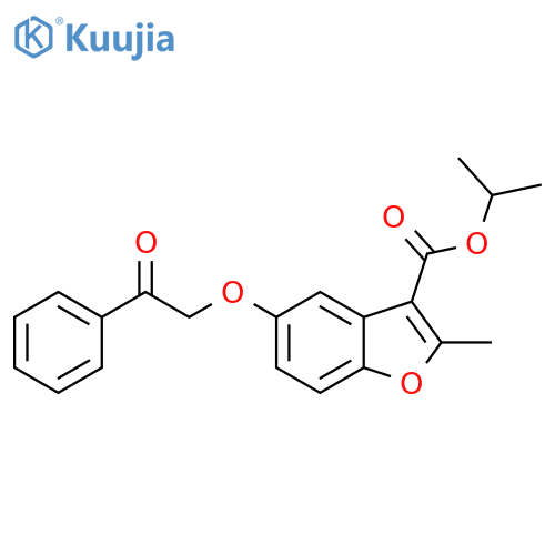propan-2-yl 2-methyl-5-(2-oxo-2-phenylethoxy)-1-benzofuran-3-carboxylate structure