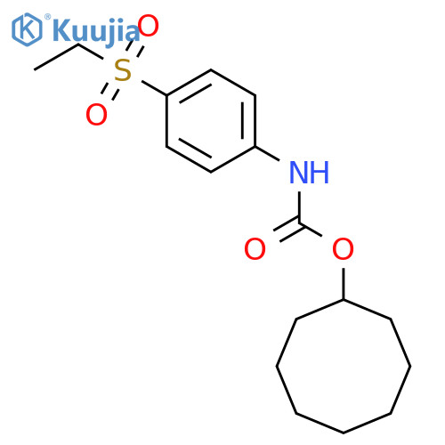 Carbanilic acid,p-(ethylsulfonyl)-, cyclooctyl ester (8CI) structure