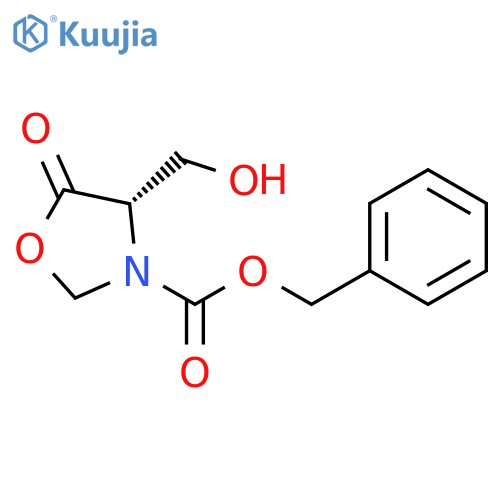3-Oxazolidinecarboxylic acid, 4-(hydroxymethyl)-5-oxo-, phenylmethyl ester, (4S)- structure