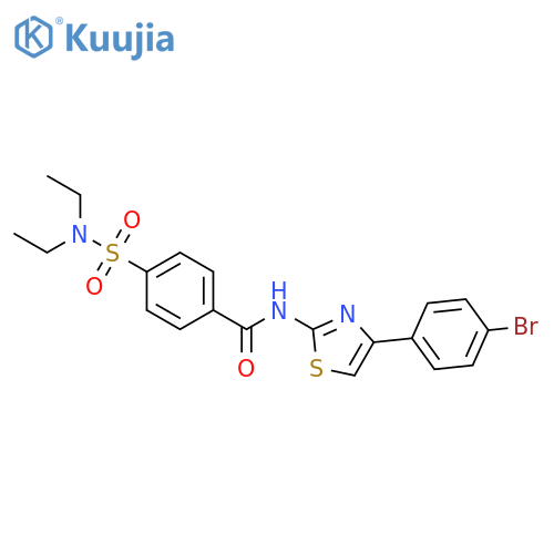 N-[4-(4-bromophenyl)-1,3-thiazol-2-yl]-4-(diethylsulfamoyl)benzamide structure