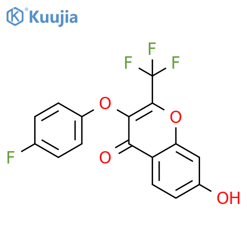 3-(4-Fluorophenoxy)-7-hydroxy-2-(trifluoromethyl)-4H-chromen-4-one structure