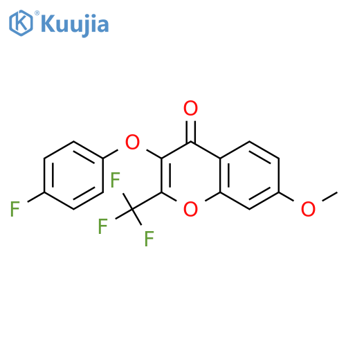 3-(4-Fluorophenoxy)-7-methoxy-2-(trifluoromethyl)-4H-chromen-4-one structure
