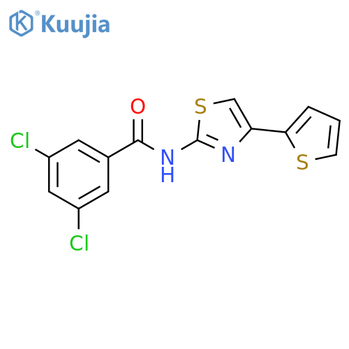 3,5-dichloro-N-4-(thiophen-2-yl)-1,3-thiazol-2-ylbenzamide structure