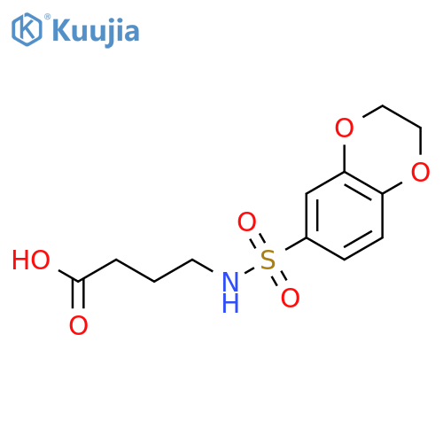 4-(2,3-Dihydro-1,4-benzodioxine-6-sulfonamido)butanoic Acid structure