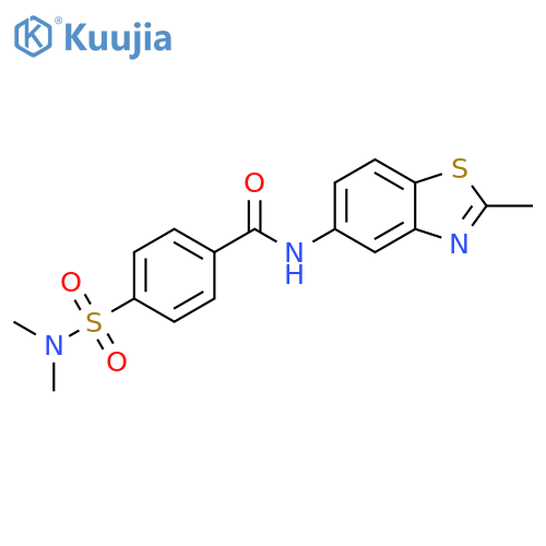 4-(dimethylsulfamoyl)-N-(2-methyl-1,3-benzothiazol-5-yl)benzamide structure