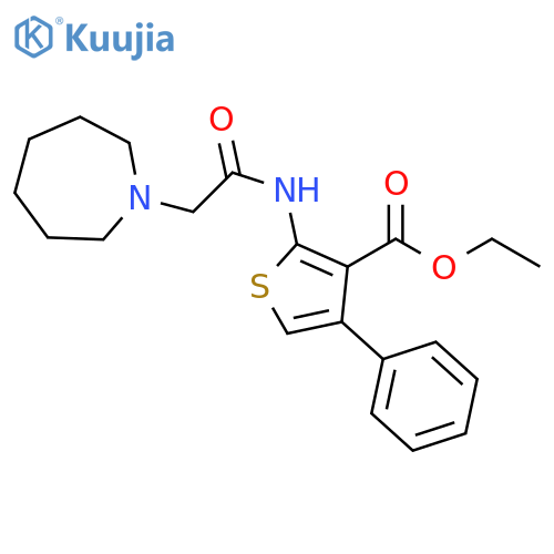 ethyl 2-2-(azepan-1-yl)acetamido-4-phenylthiophene-3-carboxylate structure