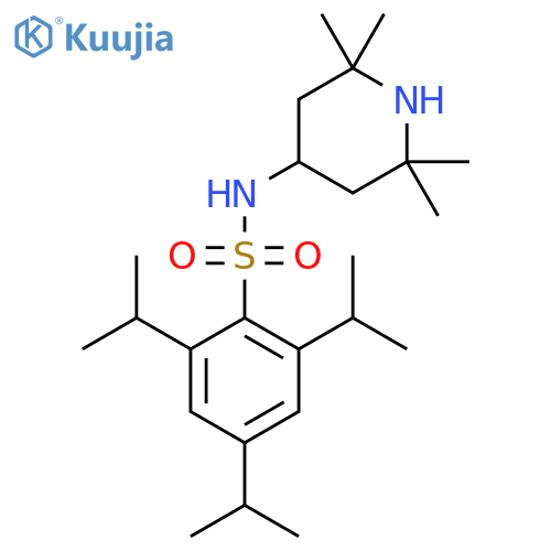 2,4,6-tris(propan-2-yl)-N-(2,2,6,6-tetramethylpiperidin-4-yl)benzene-1-sulfonamide structure