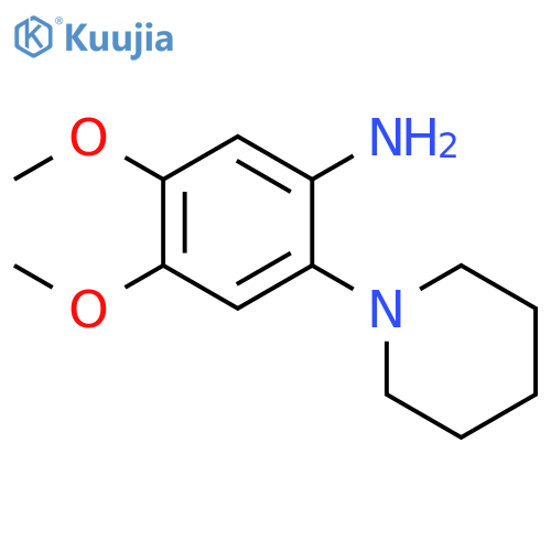 Benzenamine, 4,5-dimethoxy-2-(1-piperidinyl)- structure