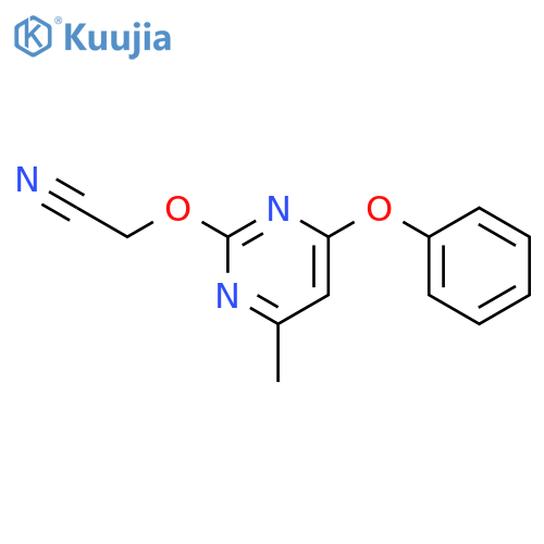Acetonitrile, [(4-methyl-6-phenoxy-2-pyrimidinyl)oxy]- structure