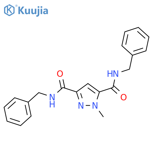 1-Methyl-1H-pyrazole-3,5-dicarboxylic acid bis-benzylamide structure