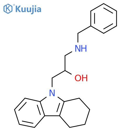 1-(benzylamino)-3-(2,3,4,9-tetrahydro-1H-carbazol-9-yl)propan-2-ol structure