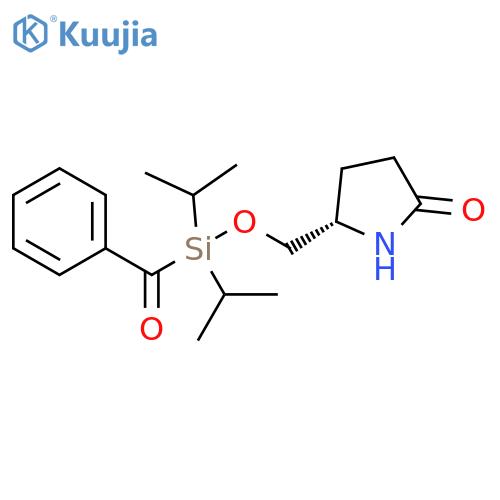 2-Pyrrolidinone, 5-[[[benzoylbis(1-methylethyl)silyl]oxy]methyl]-, (5S)- structure