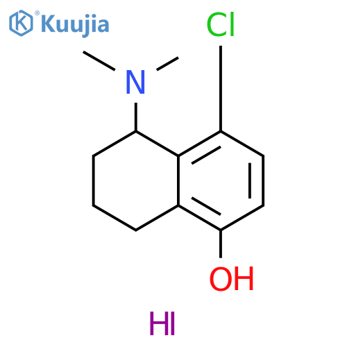 1-Naphthalenol,4-chloro-5-(dimethylamino)-5,6,7,8-tetrahydro-, hydriodide (1:1) structure