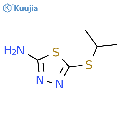 5-(propan-2-ylsulfanyl)-1,3,4-thiadiazol-2-amine structure