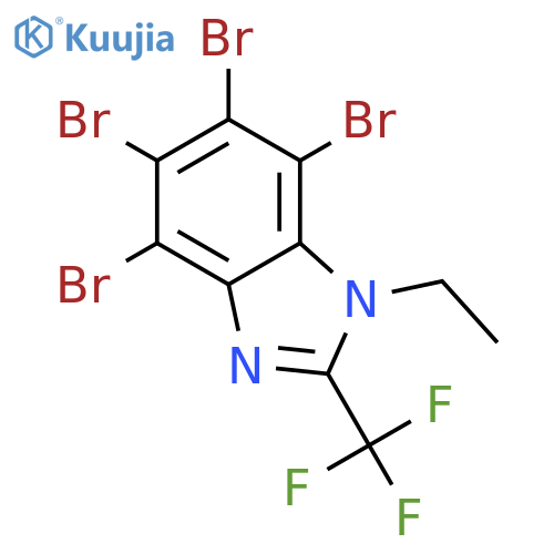 1H-Benzimidazole, 4,5,6,7-tetrabromo-1-ethyl-2-(trifluoromethyl)- structure