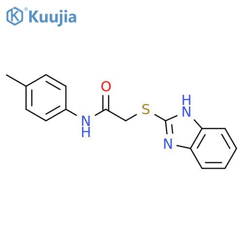2-(1H-1,3-benzodiazol-2-ylsulfanyl)-N-(4-methylphenyl)acetamide structure