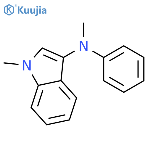 N,1-Dimethyl-N-phenyl-1H-indol-3-amine structure