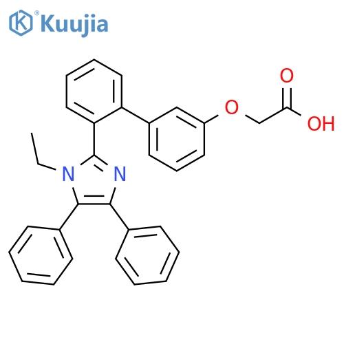 Acetic acid, 2-[[2'-(1-ethyl-4,5-diphenyl-1H-imidazol-2-yl)[1,1'-biphenyl]-3-yl]oxy]- structure