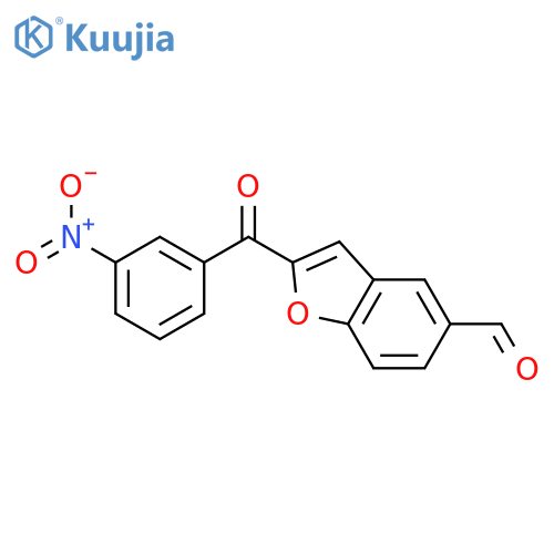 2-(3-nitrobenzoyl)-1-benzofuran-5-carbaldehyde structure