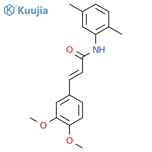 (2E)-3-(3,4-dimethoxyphenyl)-N-(2,5-dimethylphenyl)prop-2-enamide structure