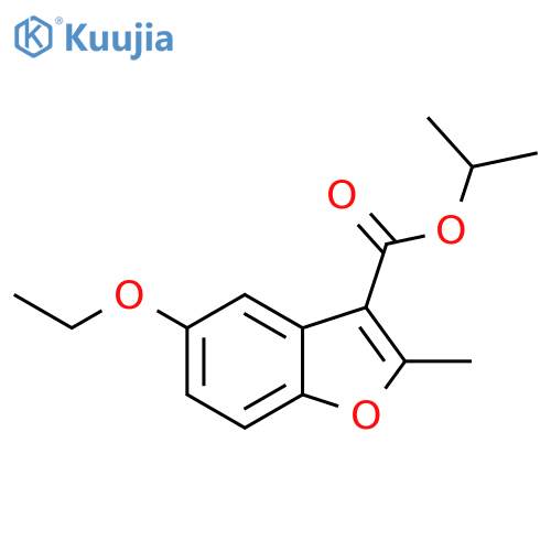 propan-2-yl 5-ethoxy-2-methyl-1-benzofuran-3-carboxylate structure