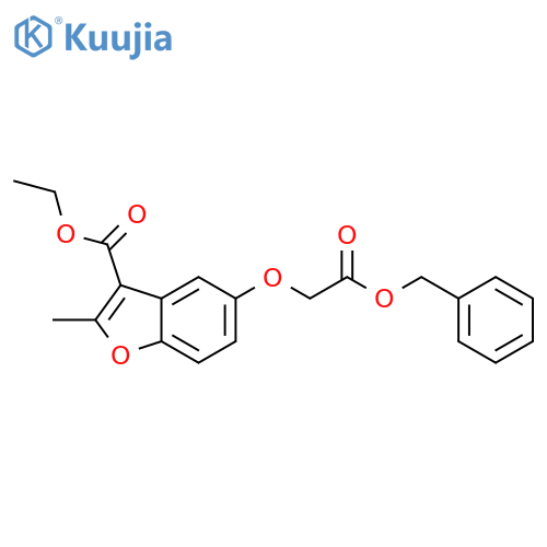 ethyl 5-2-(benzyloxy)-2-oxoethoxy-2-methyl-1-benzofuran-3-carboxylate structure