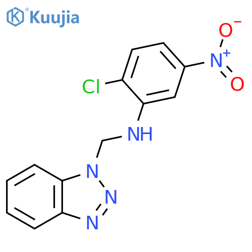 N-(1H-benzotriazol-1-ylmethyl)-2-chloro-5-nitroaniline structure